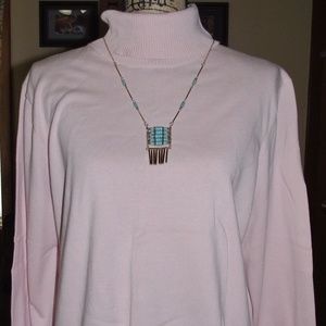 Lands' End XL 18 Pink Turtleneck
